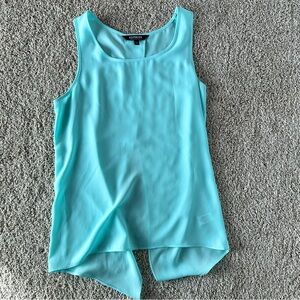 Express Women Light Blue Split Back Tank Top Size XS